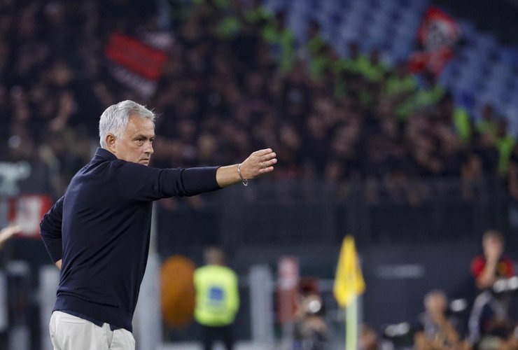 Josè Mourinho allo stadio Olimpico - Foto ANSA - Dotsport.it