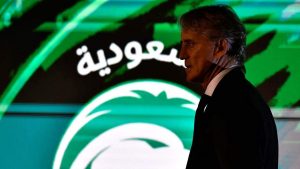 Roberto Mancini alla presentazione da ct dell'Arabia Saudita - Foto ANSA - Dotsport.it