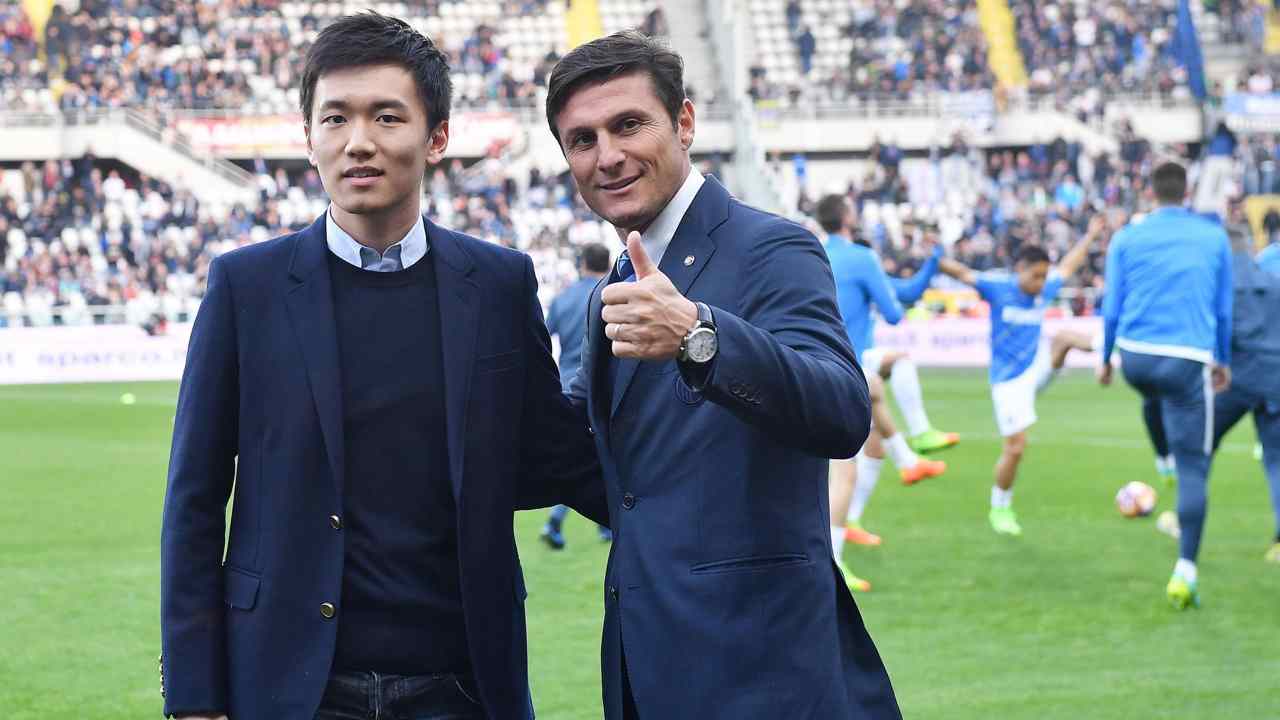 Steven Zhang e Javier Zanetti - Foto ANSA - Dotsport.it