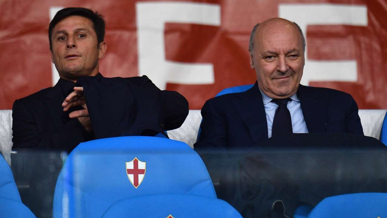 Beppe Marotta e Javier Zanetti in tribuna - Foto ANSA - Dotsport.it
