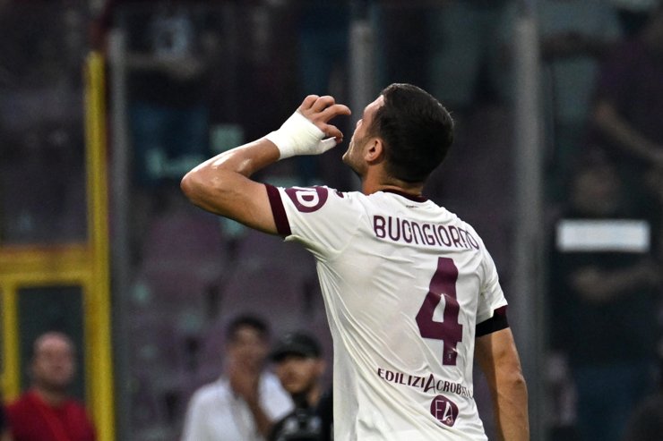 Buongiorno festeggia il goal segnato a Salerno - Foto ANSA - Dotsport.it