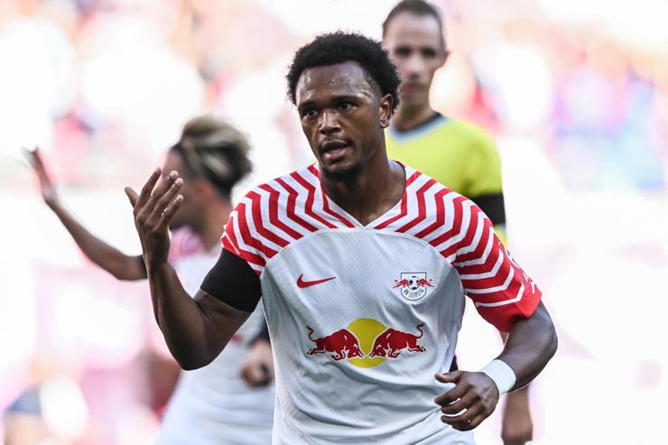 Openda con la maglia del Lipsia - foto ANSA - Dotsport.it