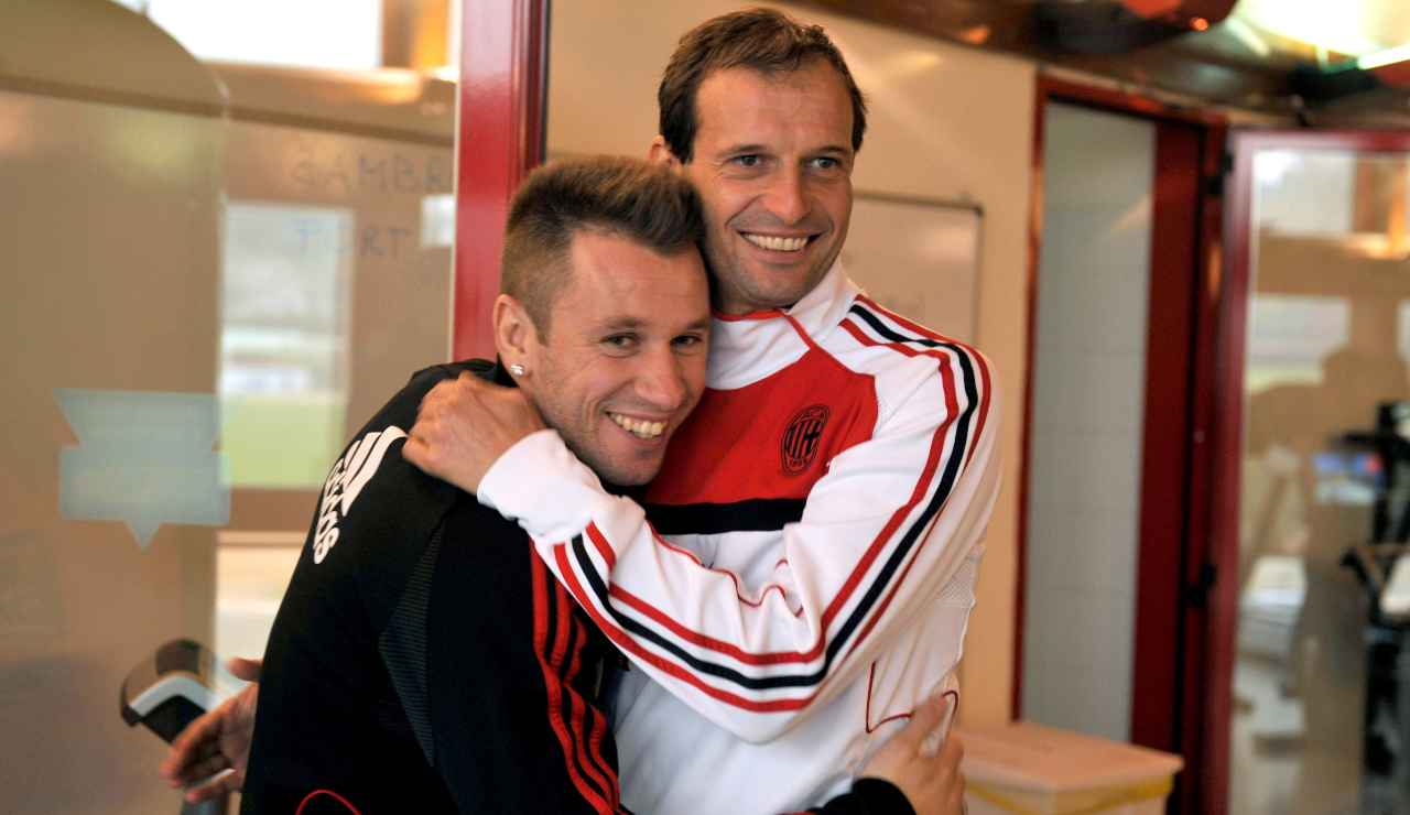 Antonio cassano e Max Allegri
