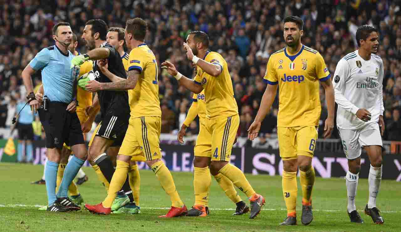 Buffon e l'espulsione in Real Madrid-Juventus dell'aprile 2018.