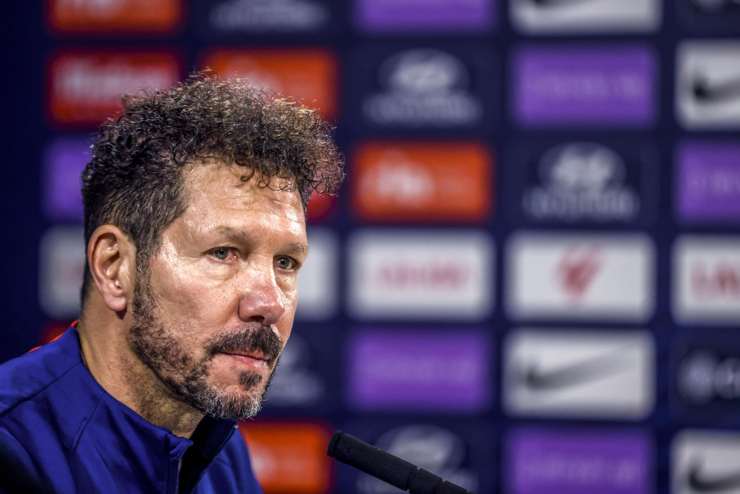 Diego Simeone, allenatore dell'Atletico Madrid, in conferenza stampa - Foto ANSA - Dotsport.it