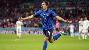 Federico Chiesa a segno durante l'Europeo 2021 - Foto ANSA - Dotsport.it