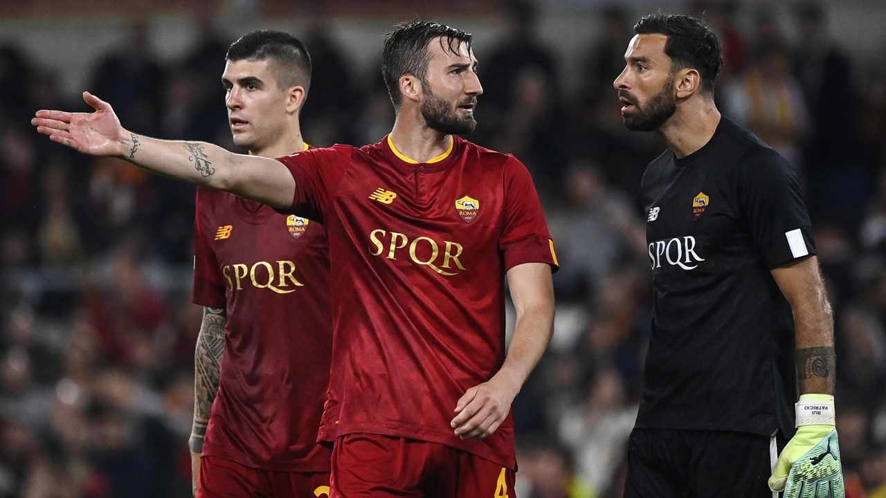 Gianluca Mancini, Bryan Cristante e Rui Patricio - Foto ANSA - Dotsport.it