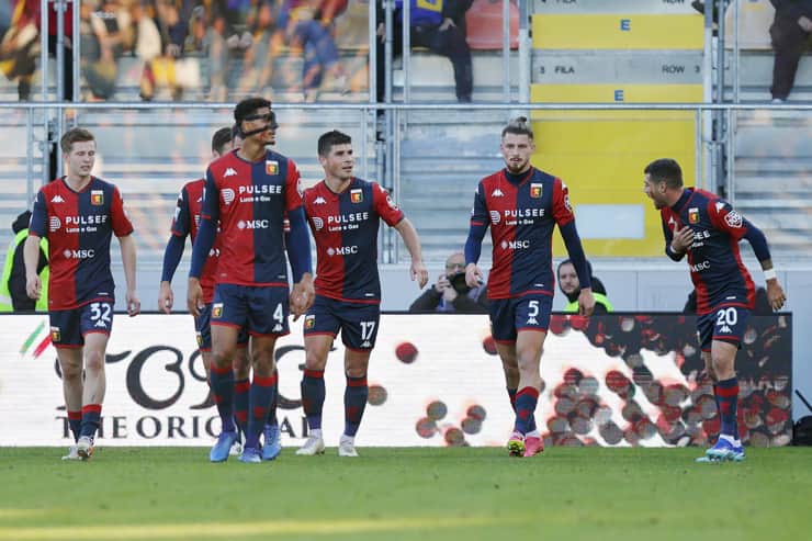 Giocatori del Genoa in una recente partita - Foto ANSA - Dotsport.it
