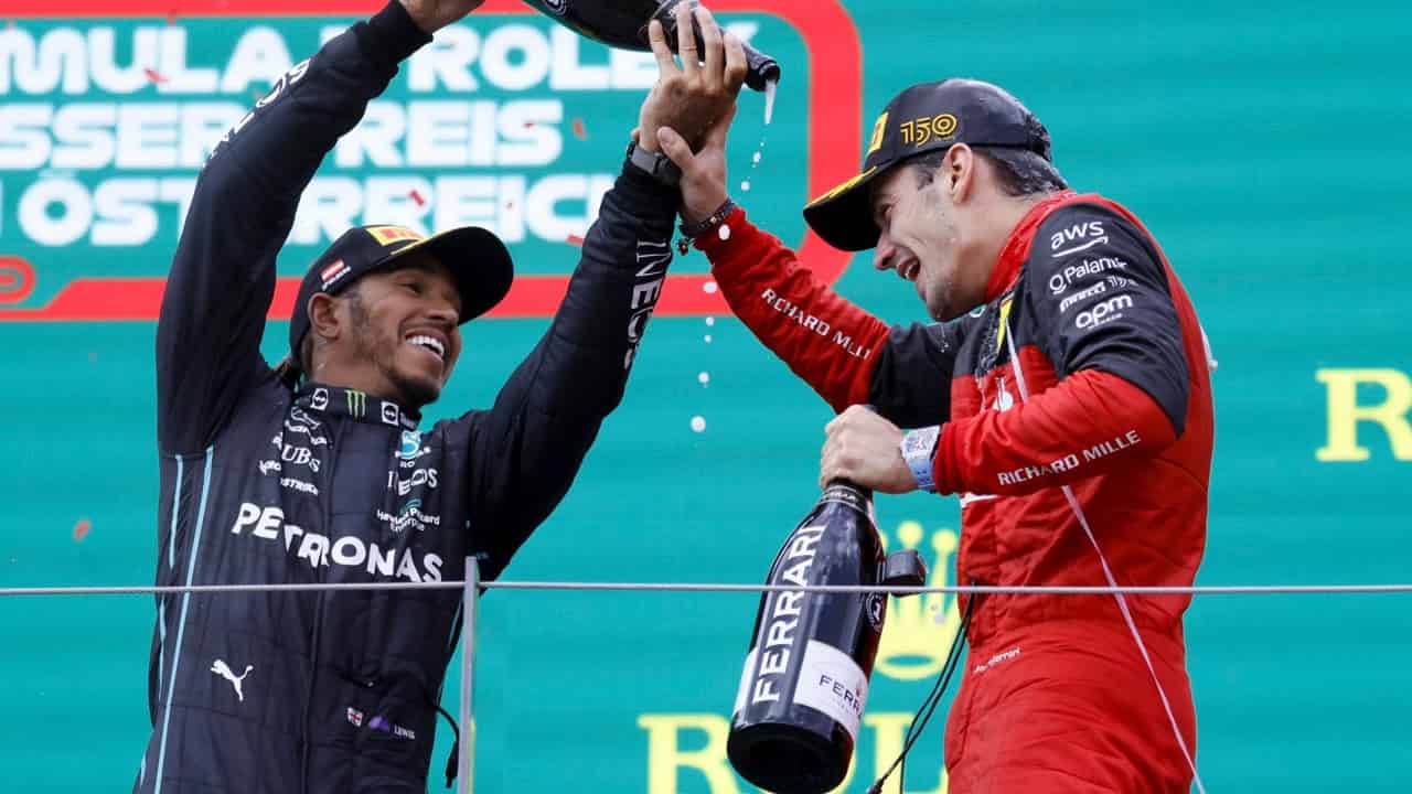 Hamilton e Leclerc - Foto ANSA - Dotsport.it