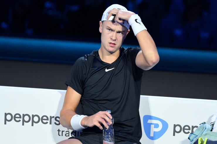 Il tennista Rude durante gli ATP Finals - Foto ANSA - Dotsport.it