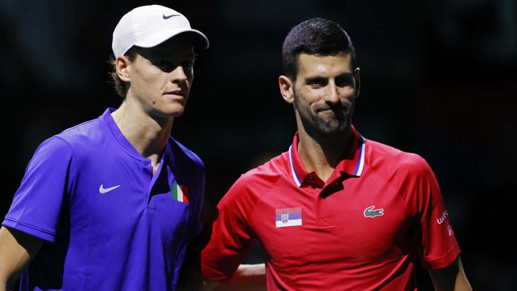 Jannik Sinner e Nole Djokovic - Foto ANSA - Dotsport.it