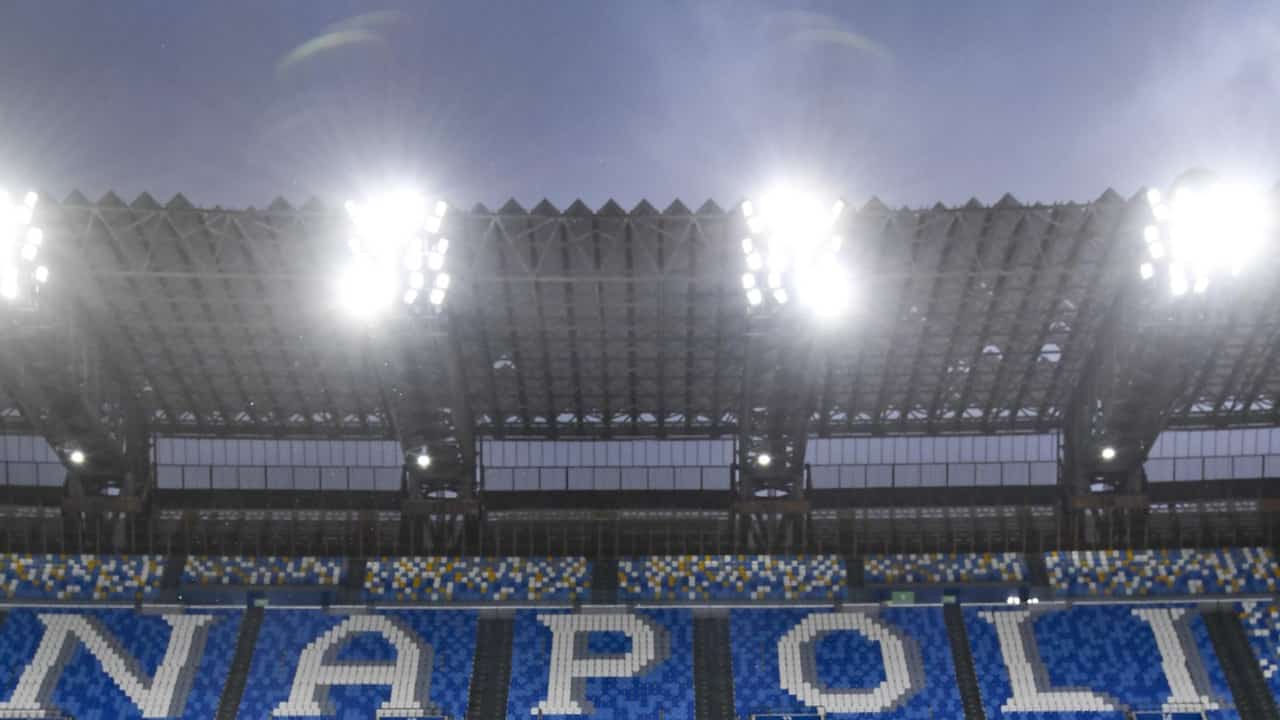 La gradinata dello Stadio Diego Armando Maradona di Napoli - Foto ANSA - Dotsport.it