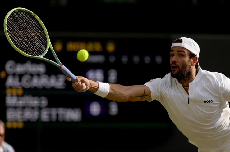 Matteo Berrettini a Wimbledon - Foto ANSA - Dotsport.it
