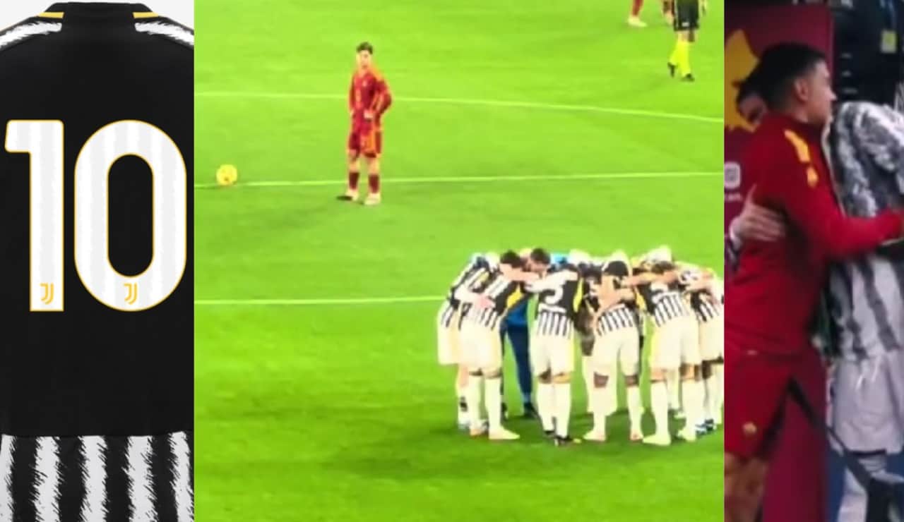 Dybala guarda la Juventus in cerchio prima del fischio di inizio - Foto ANSA - Dotsport.it