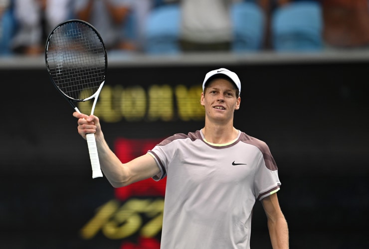 Jannik Sinner at the Australian Open 2024 - Photo by ANSA - Dotsport.it