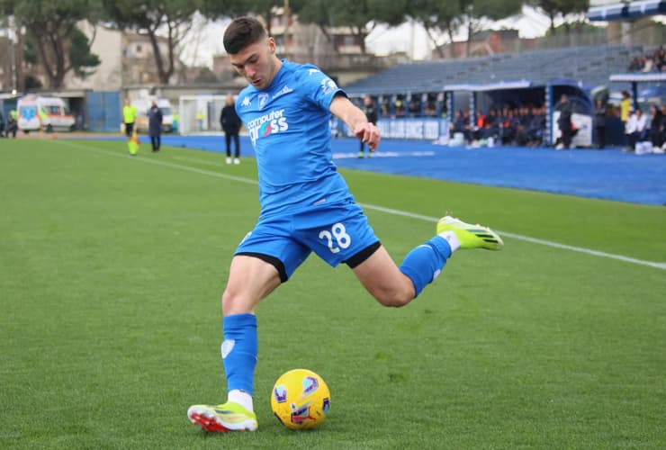 Nicolò Cambiaghi in campo con la maglia dell'Empoli - Foto Lapresse - Dotsport.it