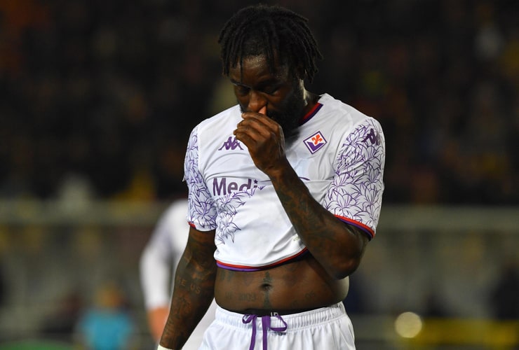 Nzola con la maglia della Fiorentina - Foto Lapresse - Dotsport.it